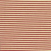 Baby Canvas  Printed Fabric Narrow Butcher Stripe, Red On Cream
